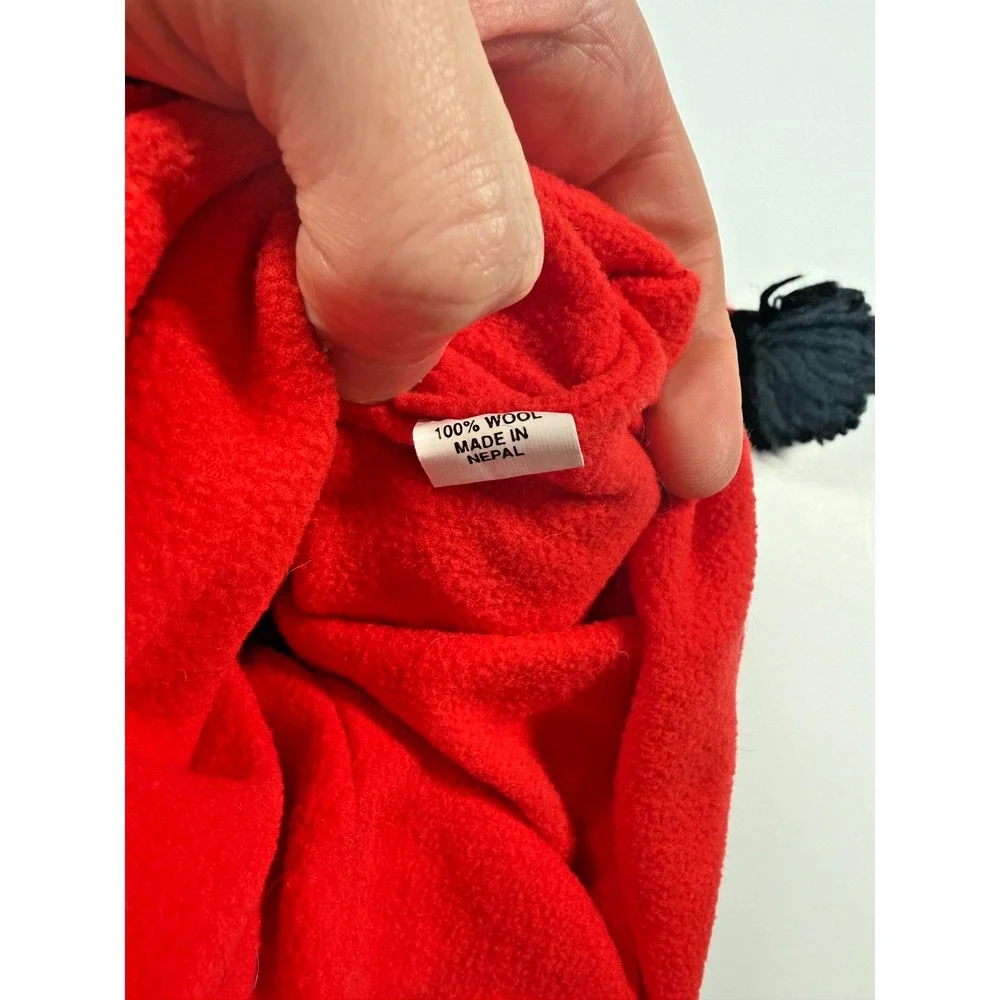 Elmo Wool Knit Hat Kids Red Sesame Street Earflap Beanie Nepal